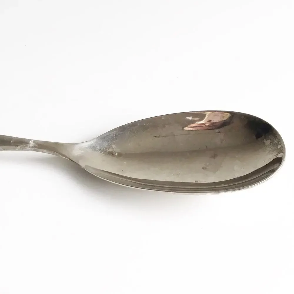 Vintage Kirk Sterling Silver Golden Winslow Serving Spoon Gold Trim Silverware